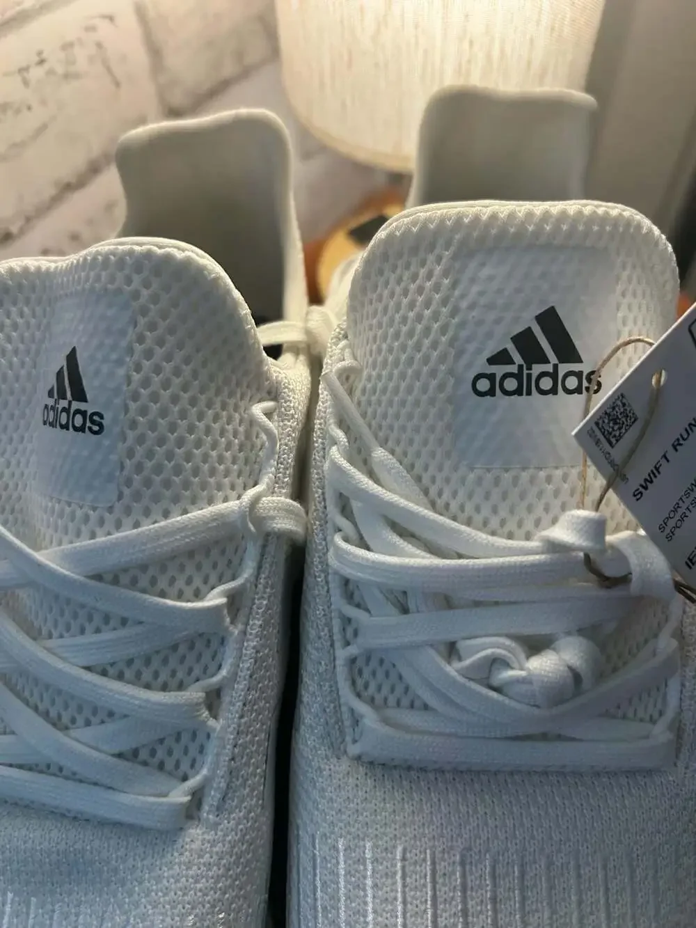 Adidas Men's Swift Run 1.0 Lifestyle Sneakers in Cloud White/Gum (IE7475)